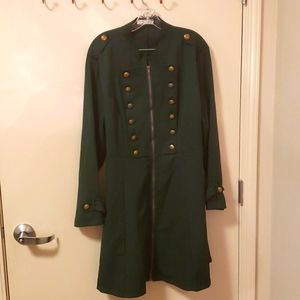 Dark Green Military Coat